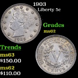 1903 Liberty Nickel 5c Grades Select Unc