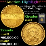 ***Auction Highlight*** 1852 Gold Assay Office $10 K-12a R5 Graded Select Unc By USCG (fc)