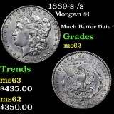 1889-s /s Morgan Dollar $1 Grades Select Unc