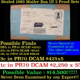 Original sealed box 5- 1980 United States Mint Proof Sets (fc)