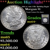 ***Auction Highlight*** 1891-cc vam 3 R4 'Spitting Eagle' Morgan Dollar $1 Graded Choice+ Unc By USC