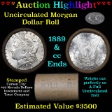 **Auction Highlight** 1889 & CC Uncirculated Morgan Dollar Shotgun Roll (fc)