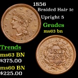 1856 Braided Hair Large Cent 1c Grades Select Unc BN