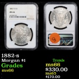 NGC 1882-s Morgan Dollar $1 Graded ms66 By NGC