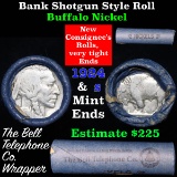 Buffalo Nickel Shotgun Roll in Old Bank Style 'Bell Telephone'  Wrapper 1924 & s Mint Ends