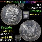 ***Auction Highlight*** 1878-s Morgan Dollar $1 Graded GEM+ PL By USCG (fc)