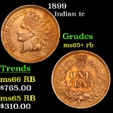 1899 Indian Cent 1c Grades Gem+ Unc RB