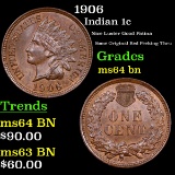 1906 Indian Cent 1c Grades Choice Unc BN
