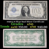 1928A $1 Blue Seal Silver Certificate Grades xf+