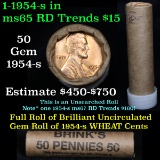 Uncirculated 1c orig shotgun roll, 1954-s  In Old Brinks wrapper