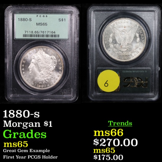 PCGS 1880-s Morgan Dollar $1 Graded ms65 By PCGS