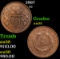 1867 Two Cent Piece 2c Grades Choice AU