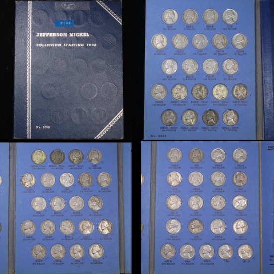 Complete Jefferson Nickel Book 1938-1961 65 Coins Grades