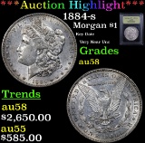 ***Auction Highlight*** 1884-s Morgan Dollar $1 Graded Choice AU/BU Slider By USCG (fc)