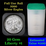 ***Auction Highlight*** Roll of 2000 Silver Eagle $1 20 coins (fc)