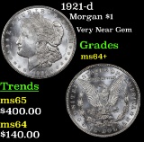 1921-d Morgan Dollar $1 Grades Choice+ Unc