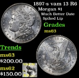 1897-s vam 13 R6 Morgan Dollar $1 Grades Select Unc