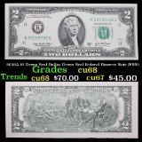 2003A $2 Green Seal Dallas Green Seal Federal Reserve Note (FRN) Grades Gem++ CU