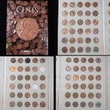 A Lincoln Cent Book with 88 Coins, random dates Grades