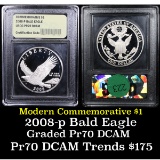 Proof 2008-P Bald Eagle Modern Commem Dollar $1 Graded GEM++ Proof Deep Cameo By USCG