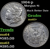 1904-p Morgan Dollar $1 Grades Select+ Unc