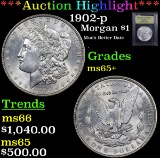 ***Auction Highlight*** 1902-p Morgan Dollar $1 Graded GEM+ Unc By USCG (fc)