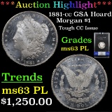 ***Auction Highlight*** NGC 1881-cc GSA Hoard Morgan Dollar $1 Graded ms63 pl By NGC (fc)