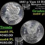 1887-p Vam 13 R5 Morgan Dollar $1 Grades Choice Unc+ PL