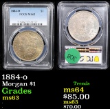 PCGS 1884-o Morgan Dollar $1 Graded ms63 By PCGS