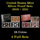 United States Mint Silver Proof Set 2010 & 2011 28 coins