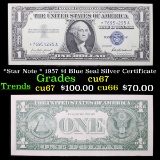 *Star Note * 1957 $1 Blue Seal Silver Certificate Grades Gem++ CU