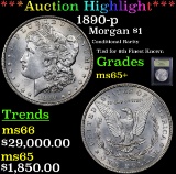 ***Auction Highlight*** 1890-p Morgan Dollar $1 Graded GEM+ Unc By USCG (fc)