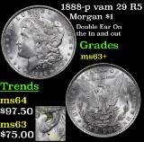 1888-p vam 29 R5 Morgan Dollar $1 Grades Select+ Unc