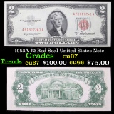 1953A $2 Red Seal United States Note Grades Gem++ CU