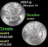 1883-p Morgan Dollar $1 Grades Choice Unc