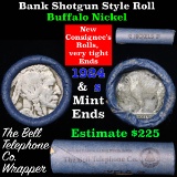 Buffalo Nickel Shotgun Roll in Old Bank Style 'Bell Telephone'  Wrapper 1924 & s Mint Ends