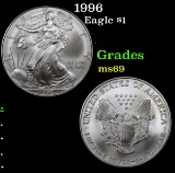 1996 Silver Eagle Dollar $1 Grades ms69