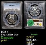 Proof PCGS 1957 Franklin Half Dollar 50c Graded pr66 By PCGS