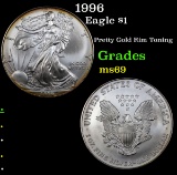 1996 Silver Eagle Dollar $1 Grades ms69