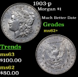 1903-p Morgan Dollar $1 Grades Select Unc