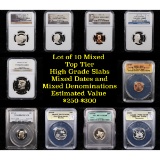 10 High Graded Top Tier Slabed Coins