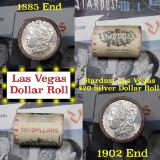 ***Auction Highlight*** Full Morgan/Peace StardustHotel silver $1 roll $20, 1885 & 1902 ends (fc)