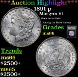 ***Auction Highlight*** 1891-p Morgan Dollar $1 Graded GEM+ Unc By USCG (fc)