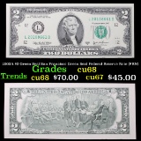 2003A $2 Green Seal San Francisco Green Seal Federal Reserve Note (FRN) Grades Gem++ CU