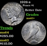 1926-s Peace Dollar $1 Grades Select+ Unc