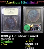 ***Auction Highlight*** 1893-p Rainbow Toned Morgan Dollar $1 Graded xf By USCG (fc)