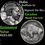 Hobo Buffalo Nickel 5c Grades Hand Carved