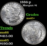 1886-p Morgan Dollar $1 Grades GEM+ Unc