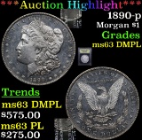 ***Auction Highlight*** 1890-p Morgan Dollar $1 Graded Select Unc DMPL By USCG (fc)