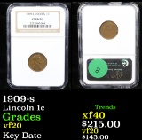 NGC 1909-s Lincoln Cent 1c Graded vf20 By NGC